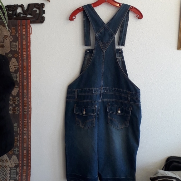 RARE Find! Disney Mickey Mouse Graphic Short Denim Overalls - Picture 7 of 11